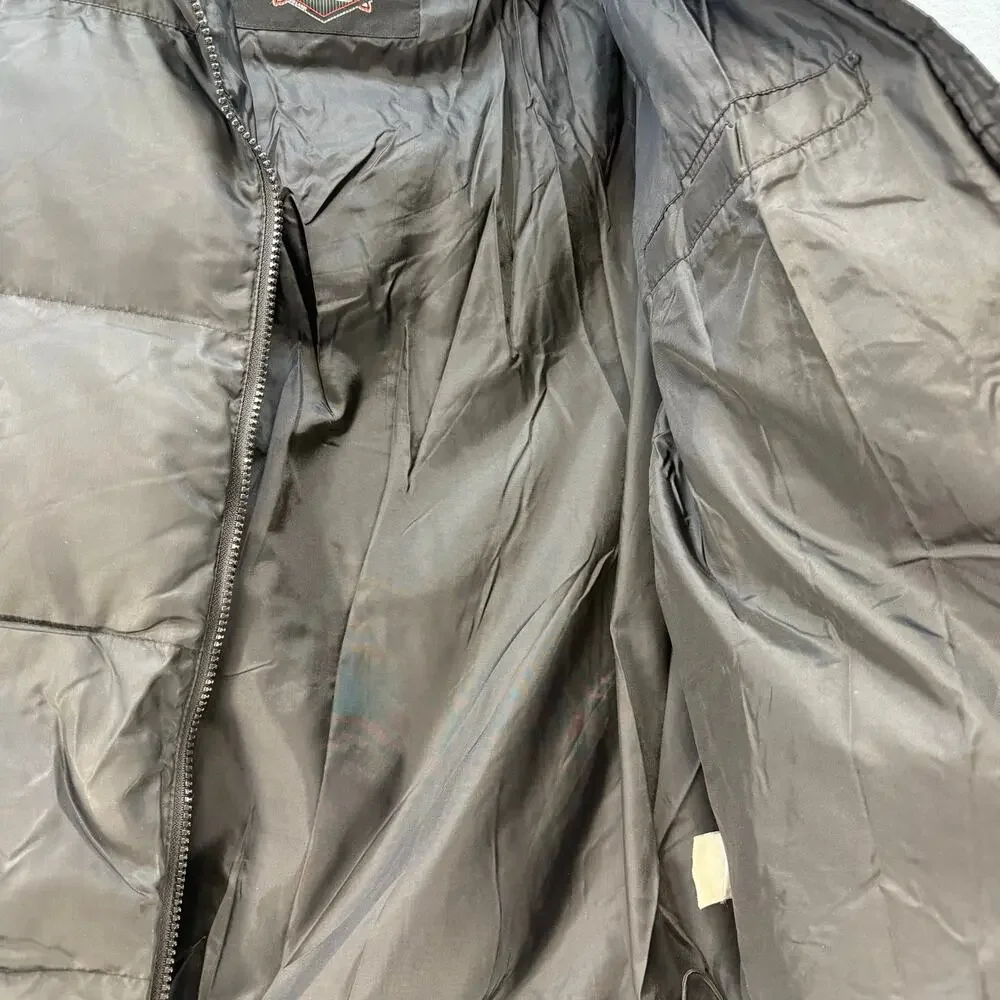 Castle X Raceware Puffer Coat Youth XL Black Hidden Hood Snowmobile Jacket - Picture 8 of 13